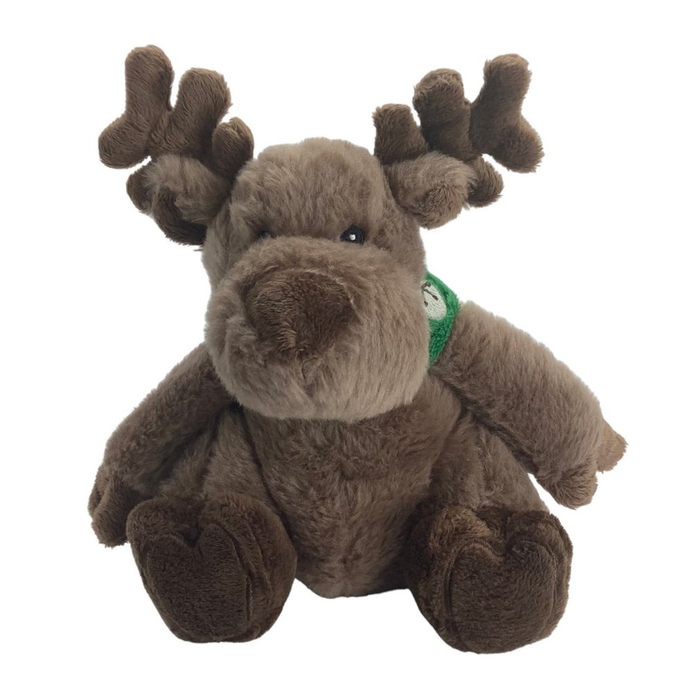 Moose Reindeer Plush Stuffed Animal 8" Christmas Collar Brown 8" Bath & Body